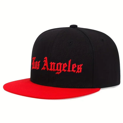 men-women-script-embroidered-flat-brim-adjustable-baseball-hat