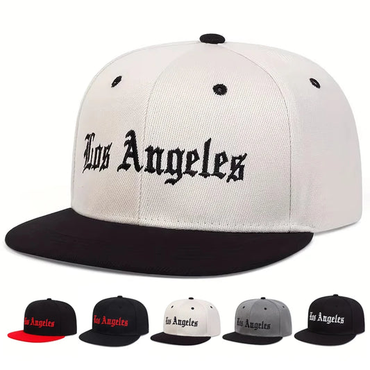 men-women-script-embroidered-flat-brim-adjustable-baseball-hat