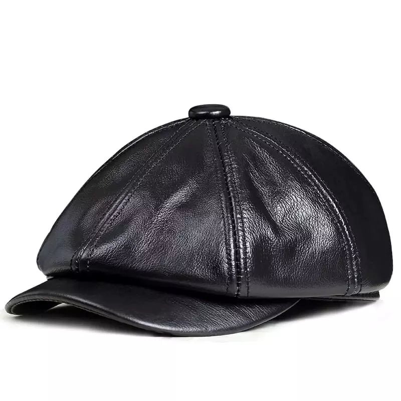 mens leather dress hats New York Hat Co Vintage Leather Fedora Hat