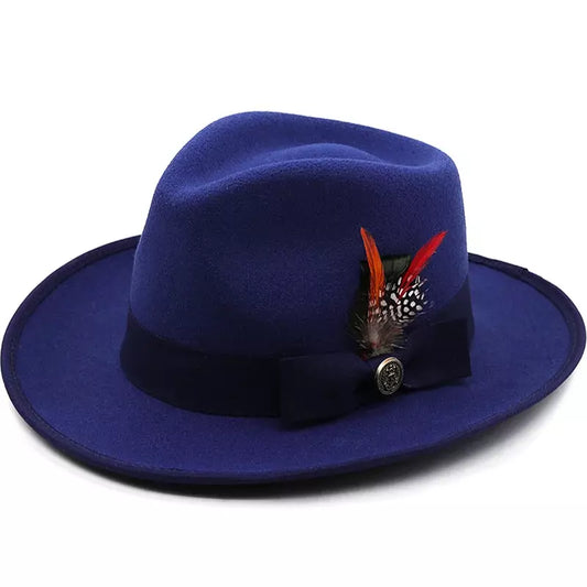 Lubeck Feathers Wool Fedora Hat