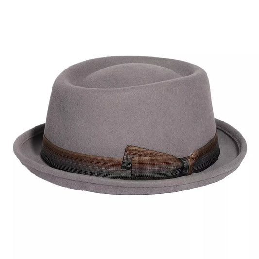 Lucca Gray Wool Fedora Hat