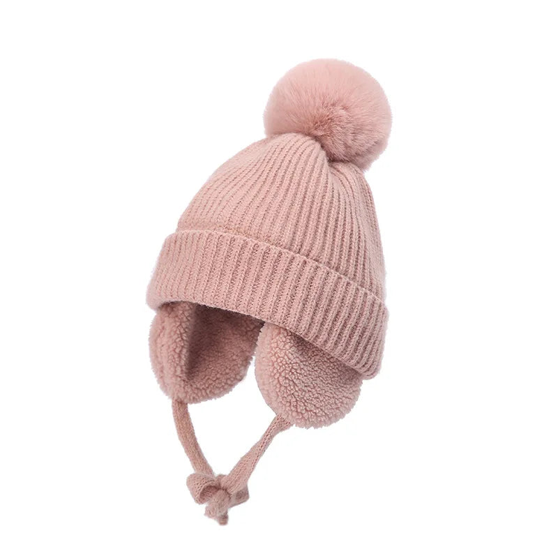 children-vintage-retro-plush-warm-hat