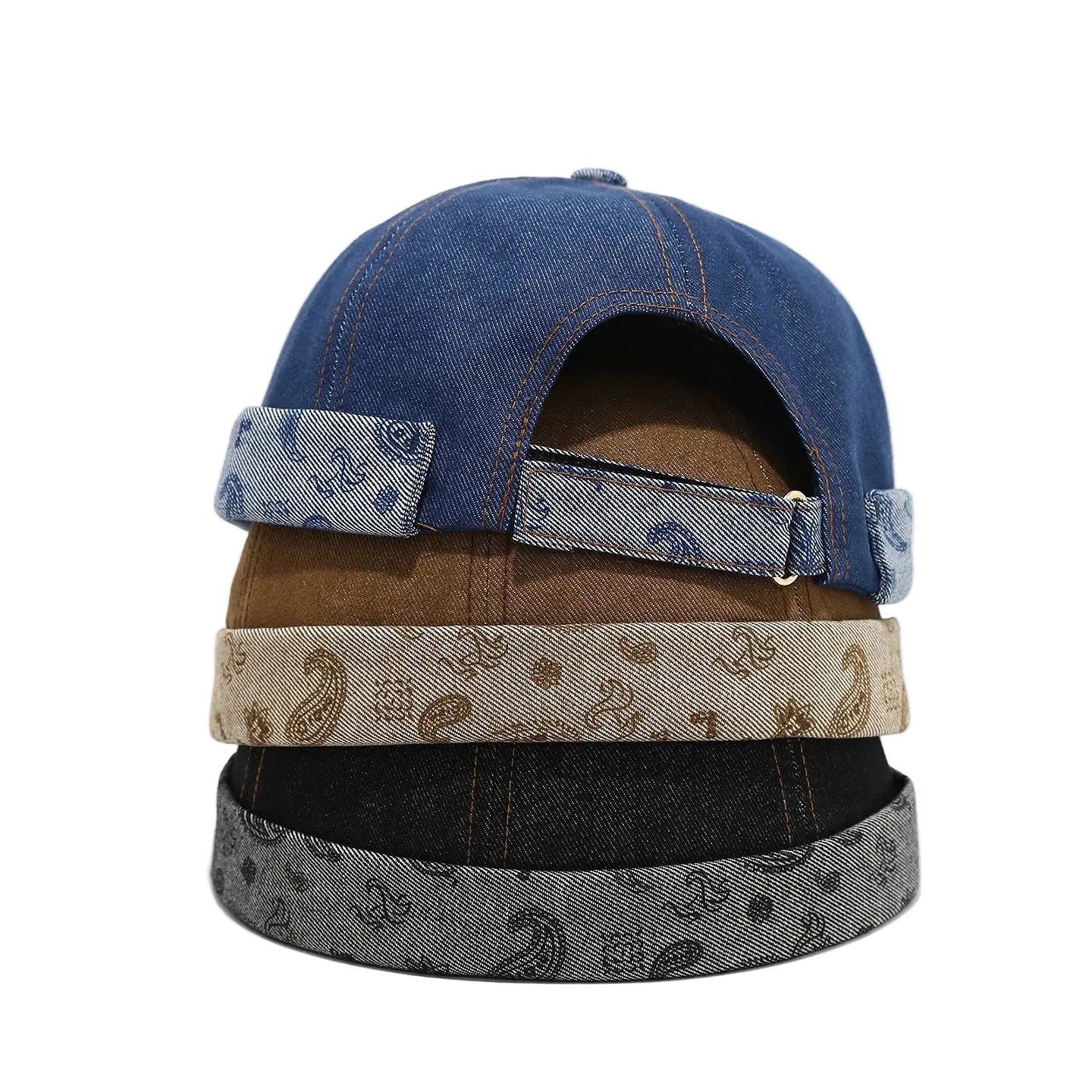 Cotton-adjustable-brimless-hat