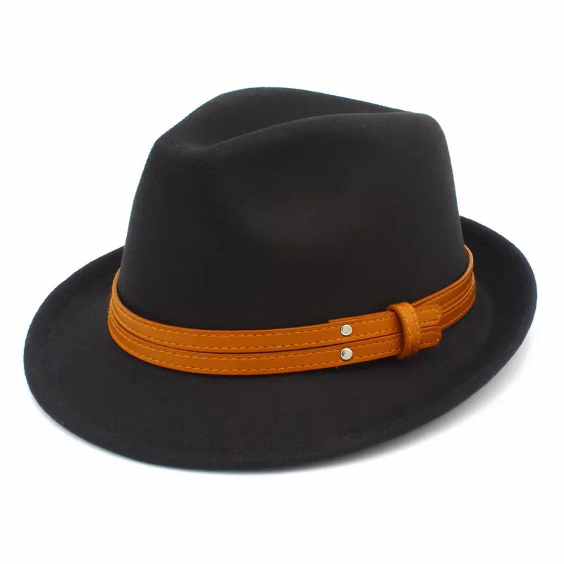 Men-Women-Winter-Ghelter-Retro-Plain-Jazz-Vintage-Fedora