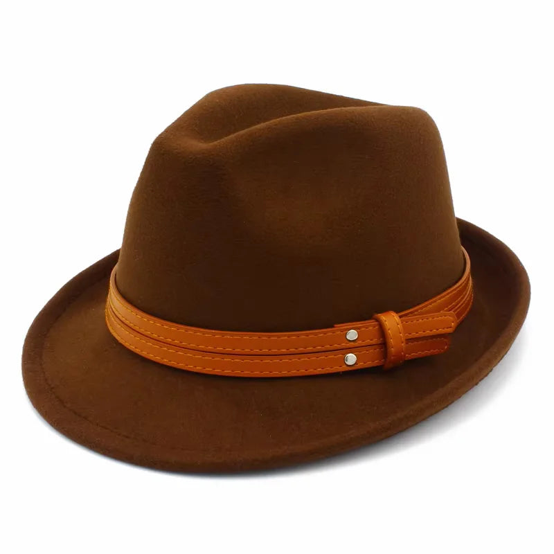 Men-Women-Winter-Ghelter-Retro-Plain-Jazz-Vintage-Fedora
