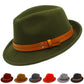 Men-Women-Winter-Ghelter-Retro-Plain-Jazz-Vintage-Fedora