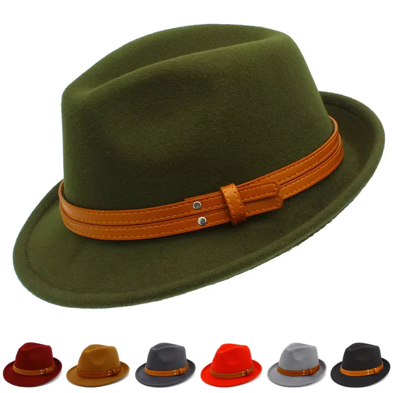 Men-Women-Winter-Ghelter-Retro-Plain-Jazz-Vintage-Fedora