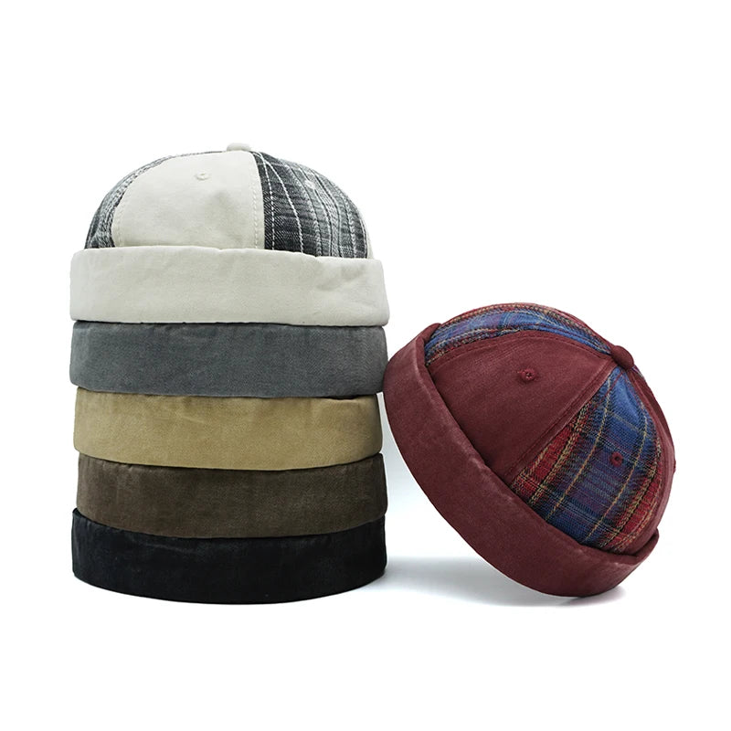 men-women-vintage-retro-casual-plaid-hat