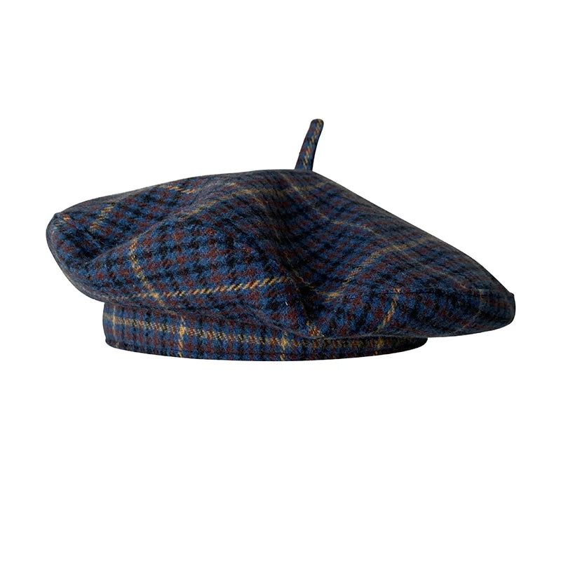 men-women-vintage-retro-parisian-plaid-hat