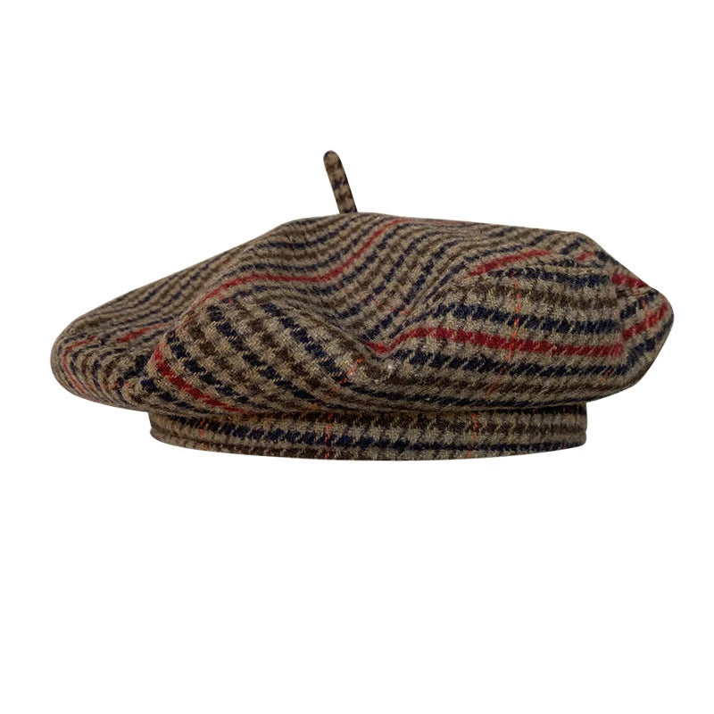 men-women-vintage-retro-parisian-plaid-hat