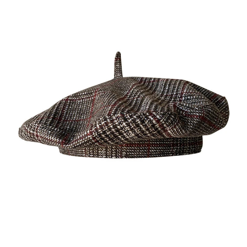 men-women-vintage-retro-parisian-plaid-hat