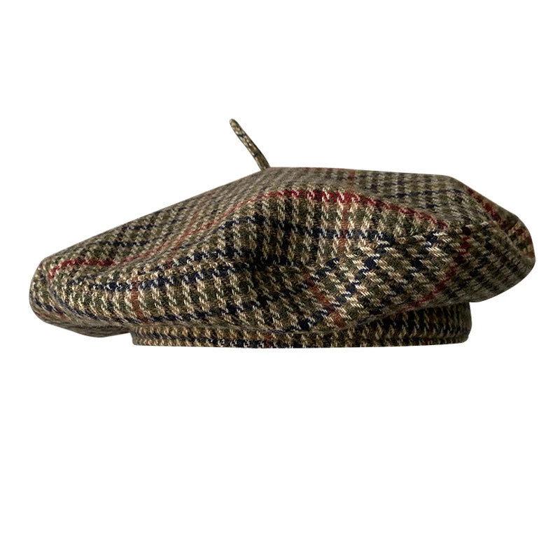 men-women-vintage-retro-parisian-plaid-hat
