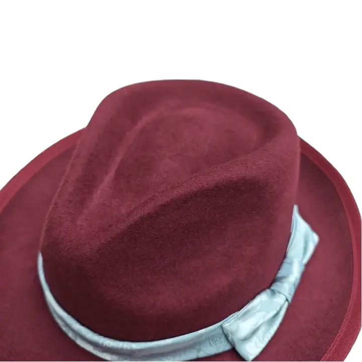 Montpellier Ribbon Garnet Wool Trilby Hat