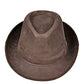 Nubuck Genuine Leather Trilby Hat