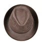 Nubuck Genuine Leather Trilby Hat