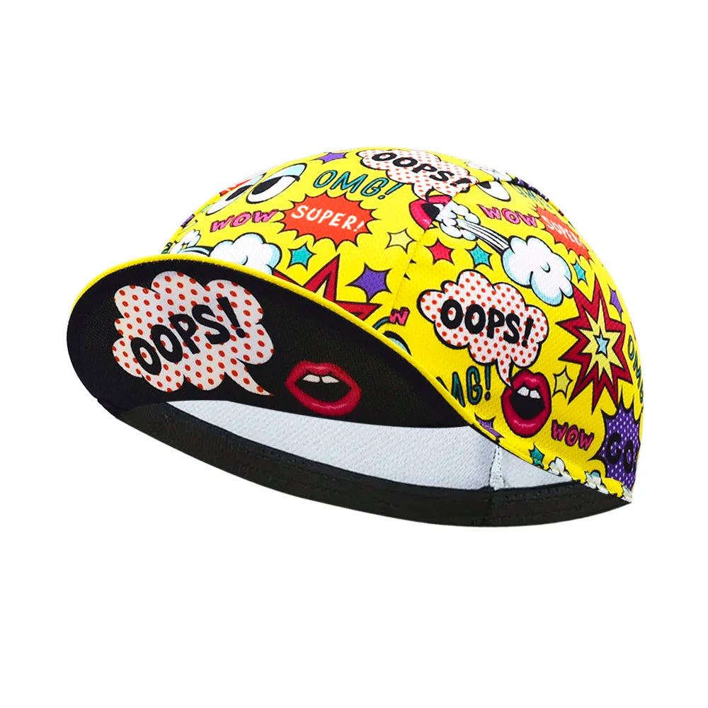 OOPS! Pop Art Cycling Cap | Comic Style Bike Hat – Ghelter