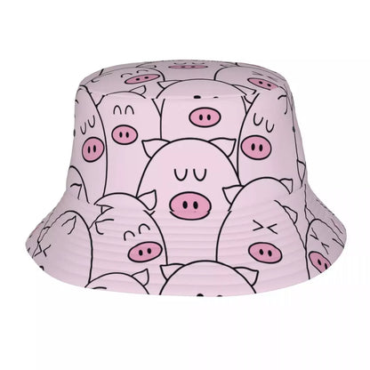 Pigs Cartoons Bucket Hat