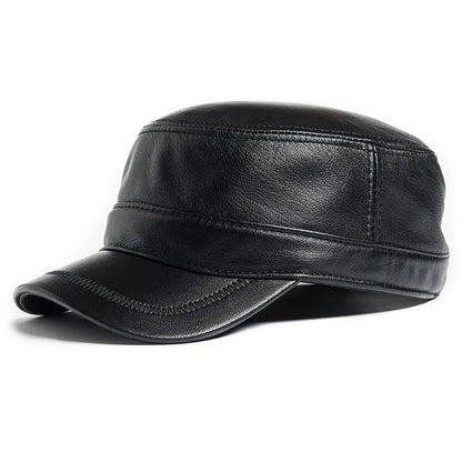 Plain leather hat sales