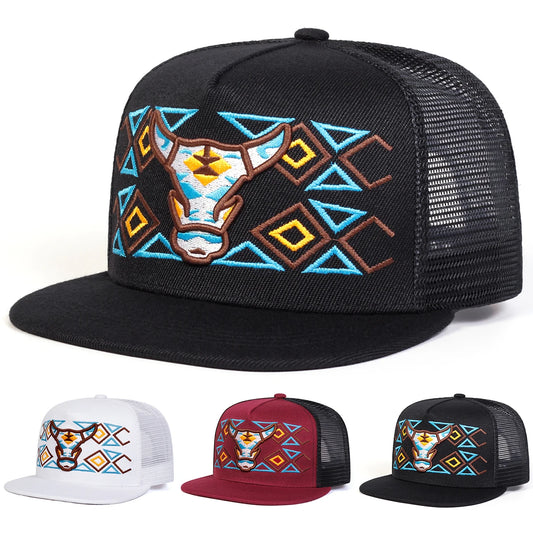 men-women-bill-mesh-western-bullskull-baseball-hat