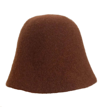 A women's hat made of wool felt, with a hemispherical crown, a cylindrical body, and a short brim. It was the signature women's hat of the 1920s.