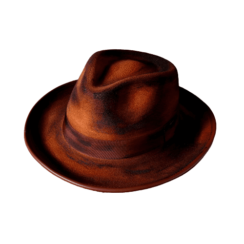 Retro Art Brown Fedora Hat