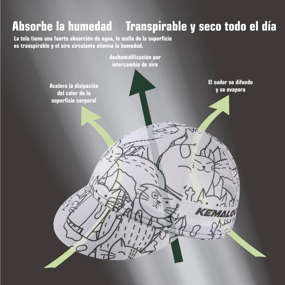 Kemaloce Abstract Cycling Cap