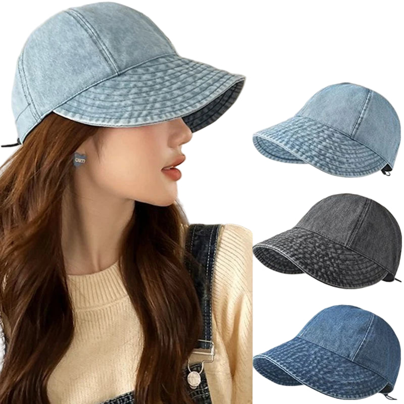 men-women-vintage-retro-adjustable-denim-Sun-hat