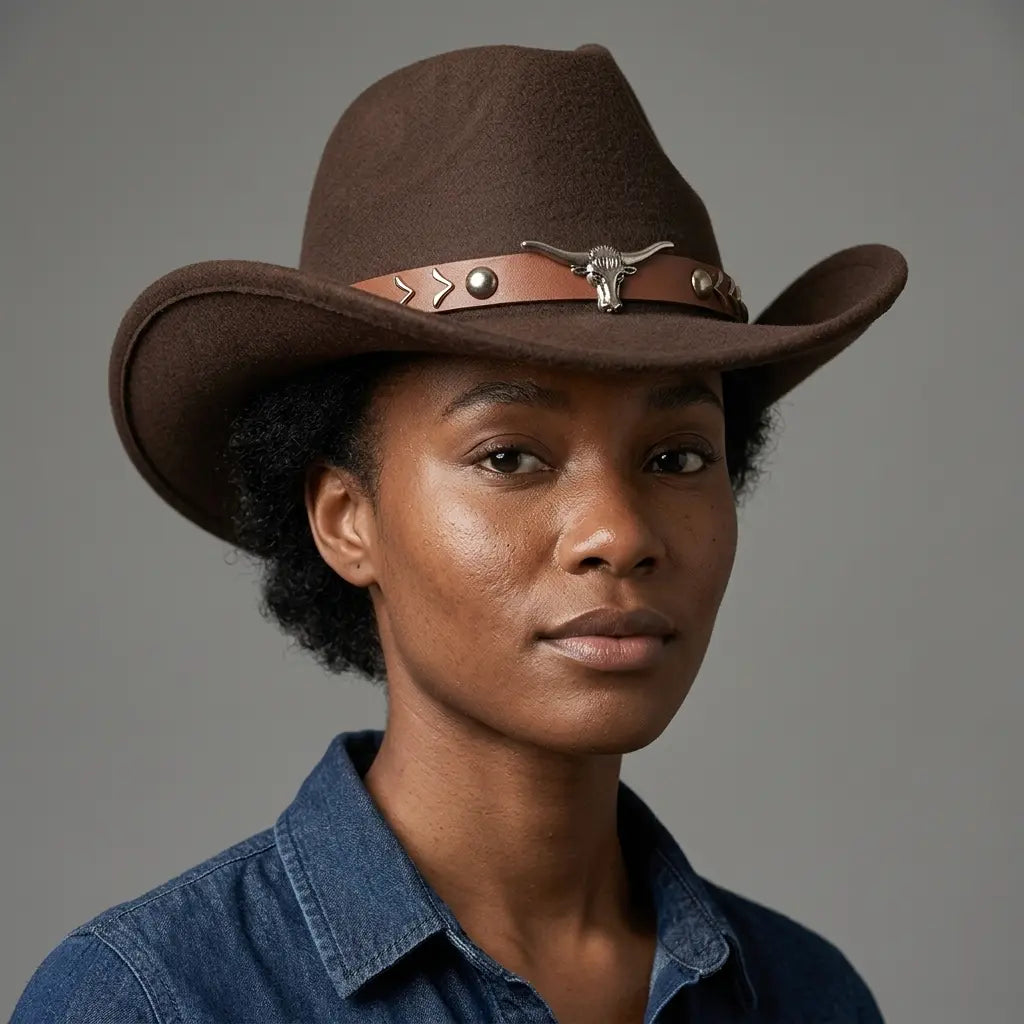Silver Buffalo Felt Cowboy Hat