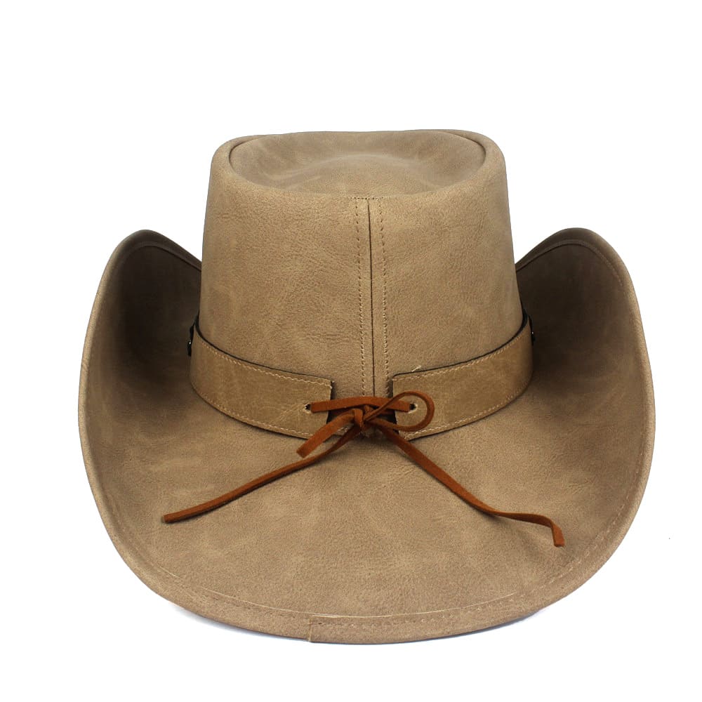 Silver Taurus Leather Cowboy Hat