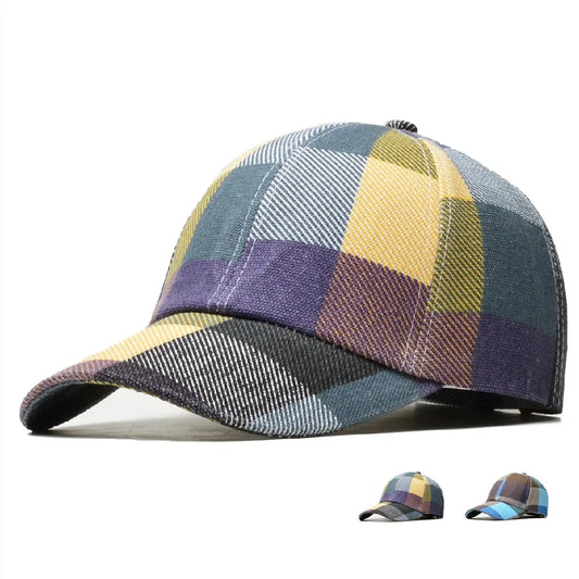 tartan-classic-hat-retro-vintage-summer-breathable-sunscreen