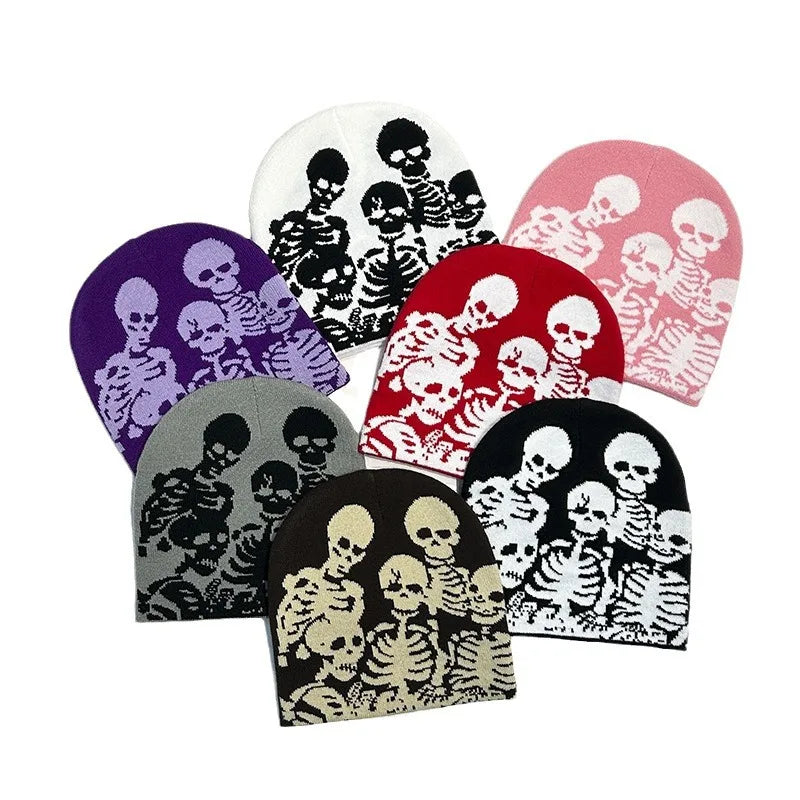 men-women-vintage-retro-spooky-bone-graphic-warm-hat