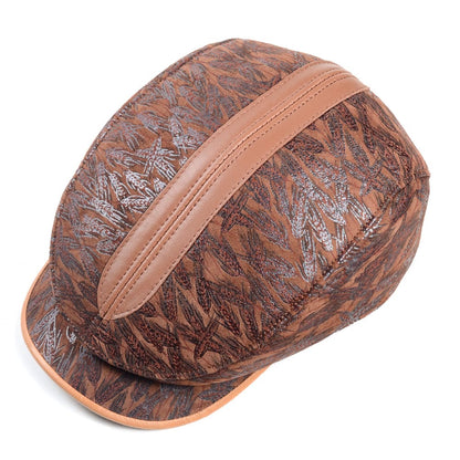 Sutton Genuine Leather Flat Cap