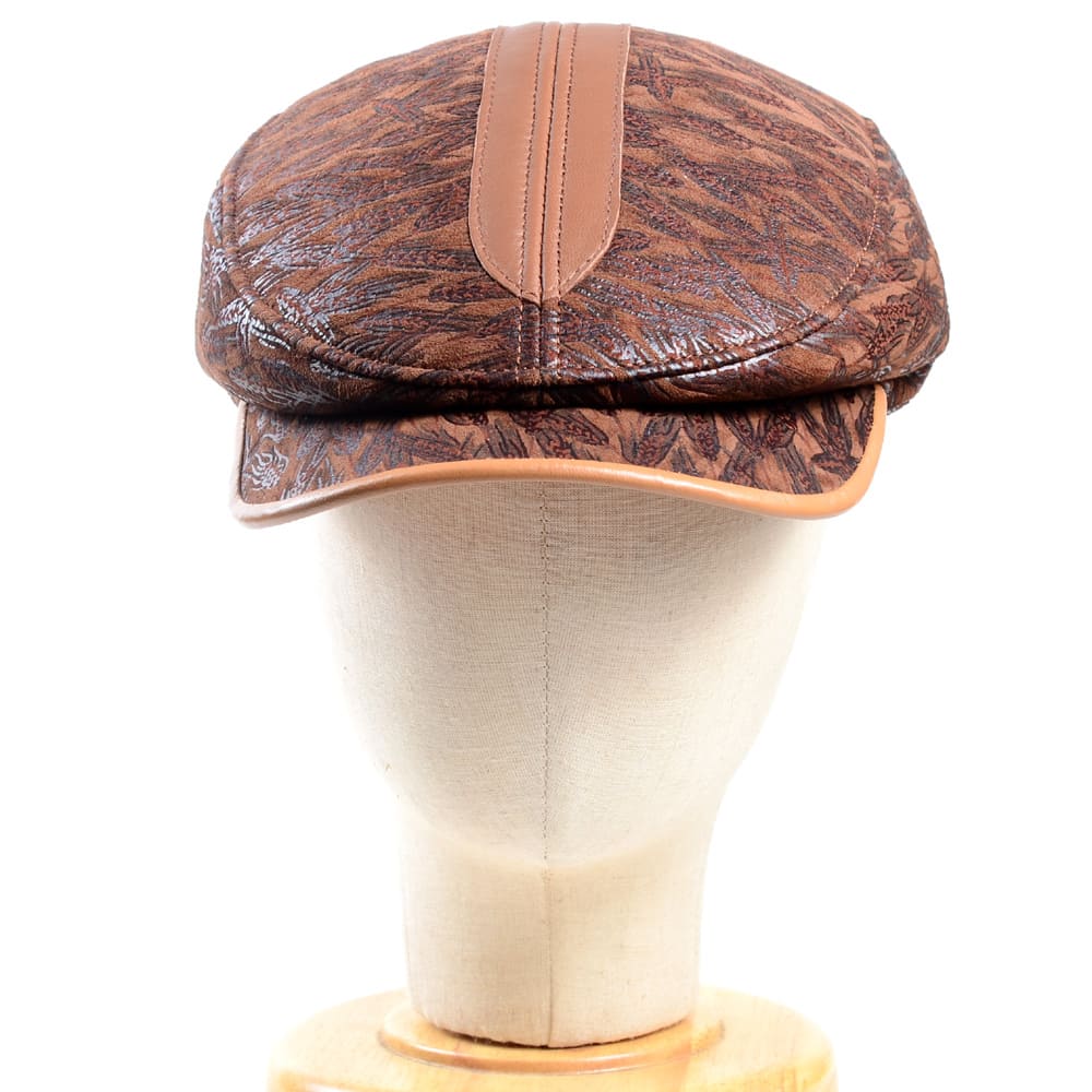 Sutton Genuine Leather Flat Cap
