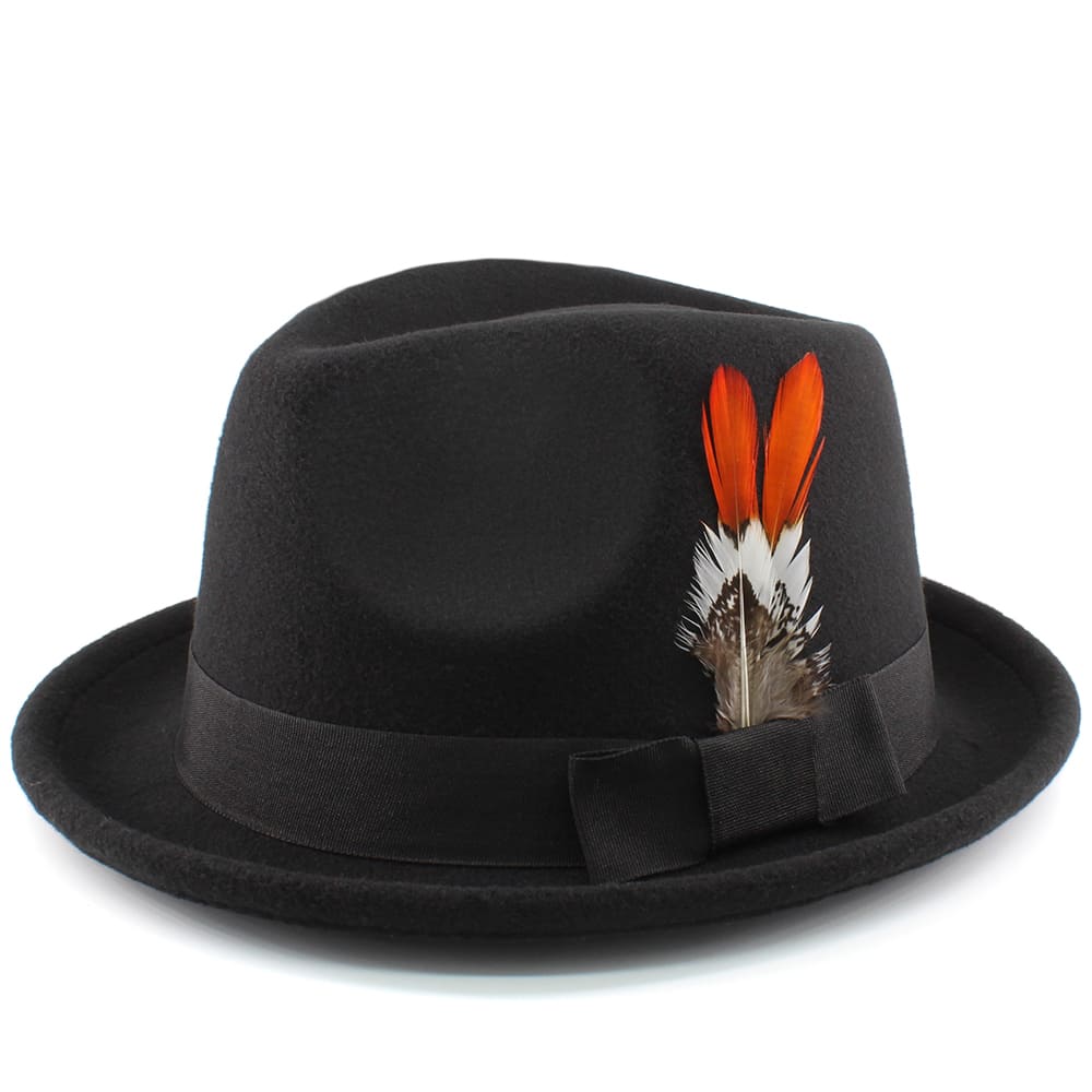 Wesley Feathers Wool Trilby Hat