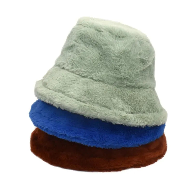 Fuzzy bucket hats