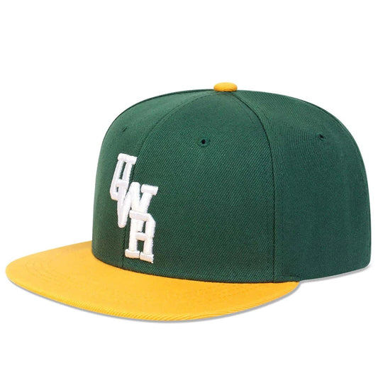Embroidered-Plain-Green-Snapback-Cap-Ghelter