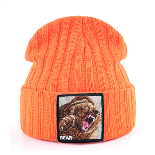 elastic-winter-hat-wild-animal-grizzly