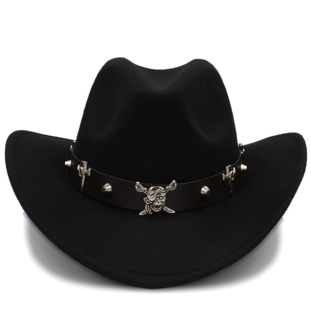 Black Pearl Wool Cowboy Hat