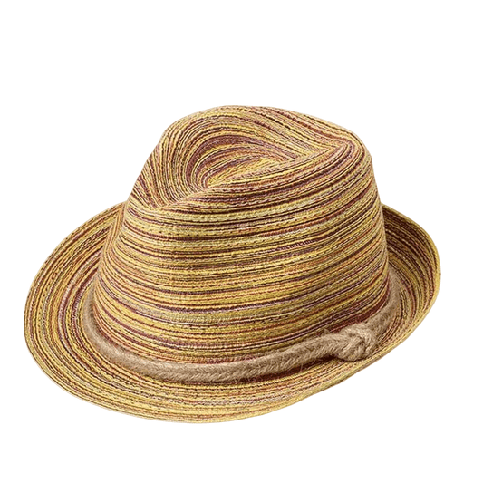 Cocoa Summer Striped Trilby Hat