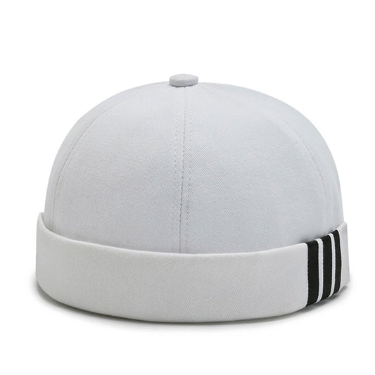 adjustable-brimless-hat-vintage-striped-plain