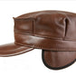 Genuine Leather Earflaps Army Cap