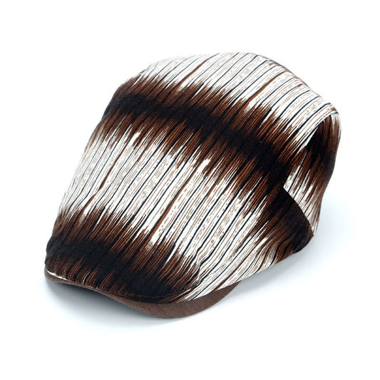 Germont Degraded Striped Flat Cap