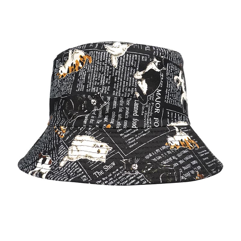 Reversible Bengal Cat Print Bucket Hat - Unisex Sun Hat For Beach, Fishing, Outdoor