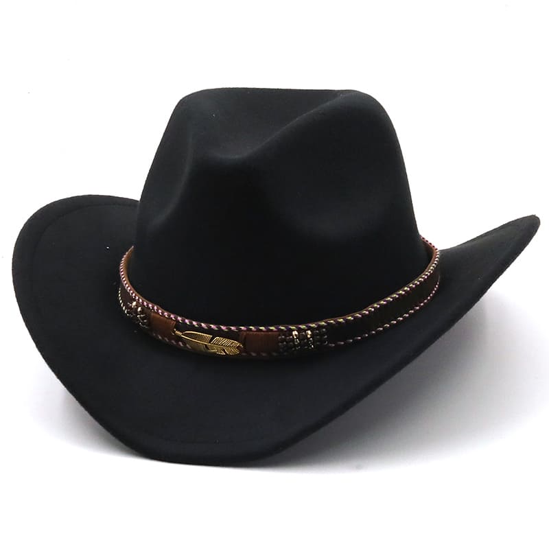 Golden Feather Wool Cowboy Hat