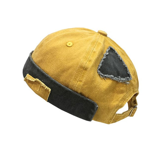 patchwork-winter-brimless-cotton-hat