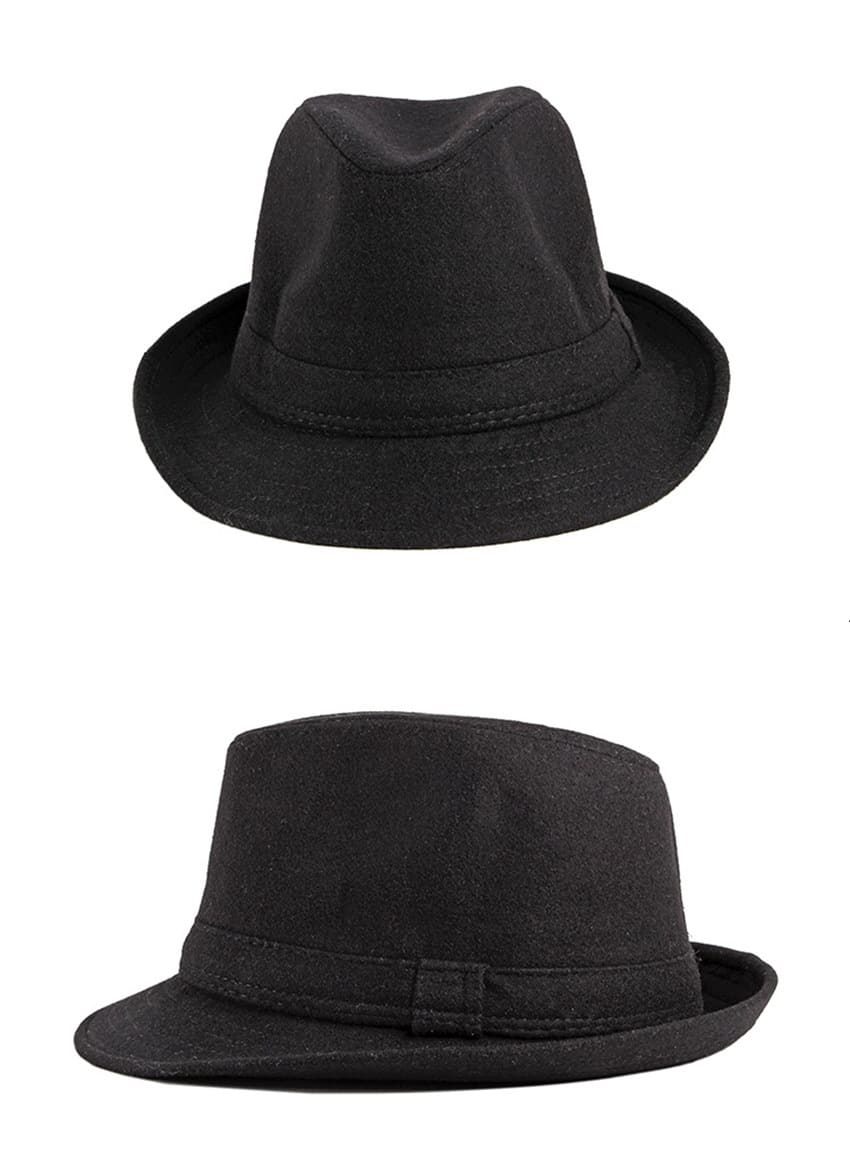 J&M Black Felt Trilby Hat