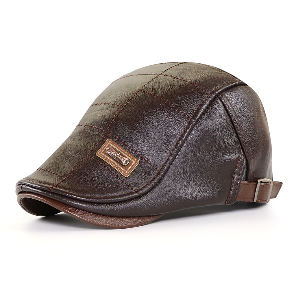 Jamont Leather Flat Cap - Main Image