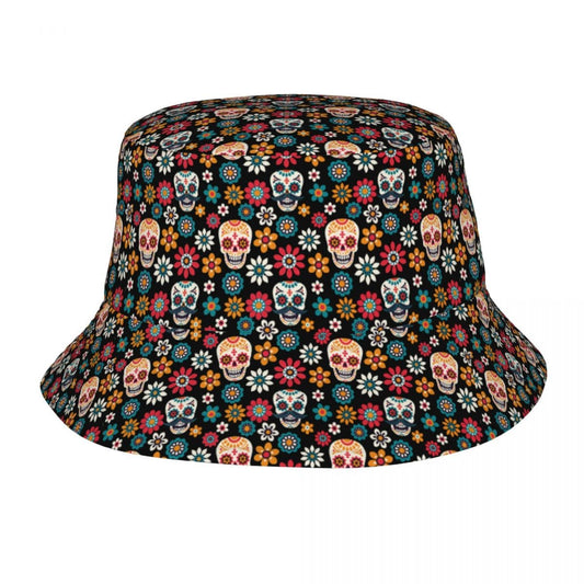 MEX Skulls & Flowers Bucket Hat