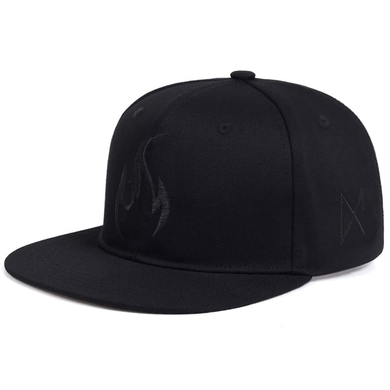 P&L Flame Black Snapback Cap