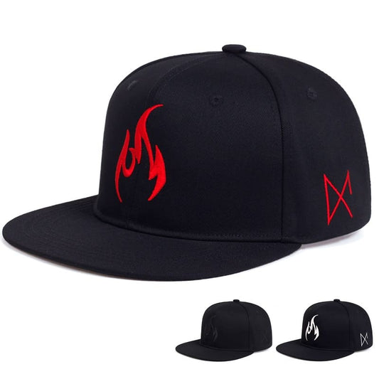 P&L Flame Black Snapback Cap